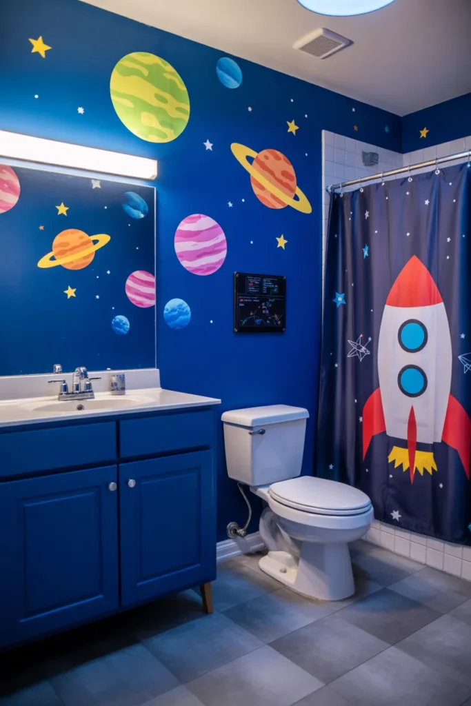  Space Adventure Color Bathroom