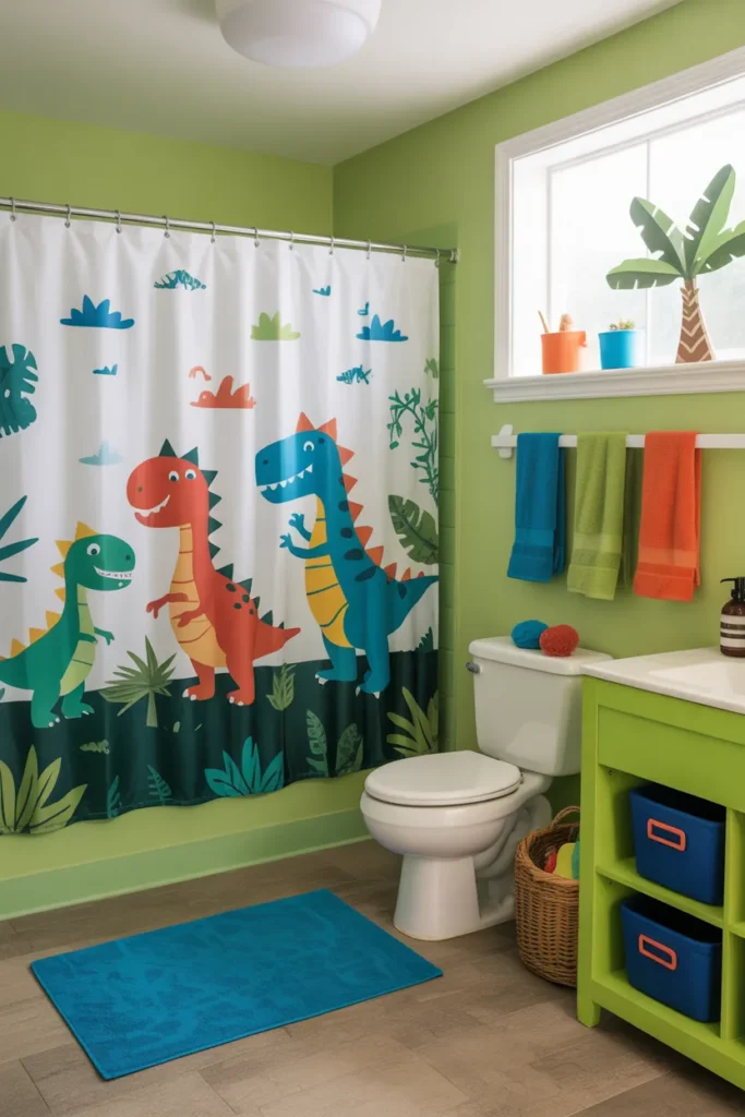  Colorful Dinosaur Bathroom