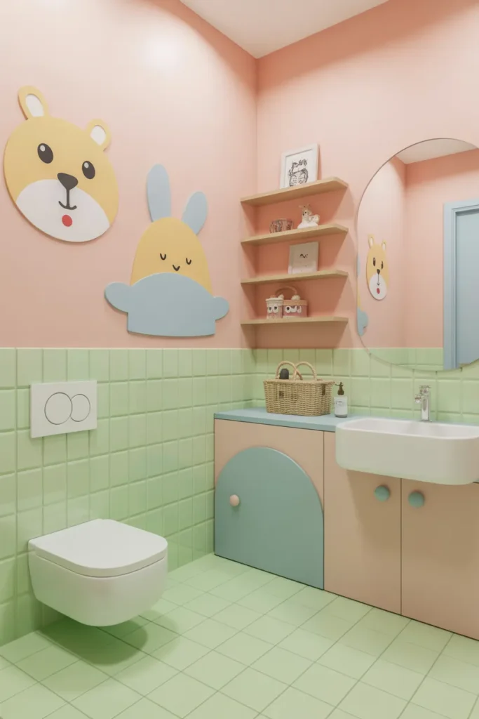  Pastel Playroom Bathroom
