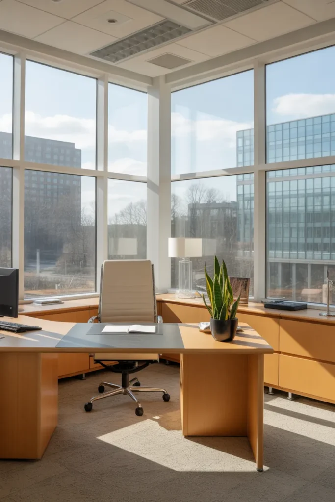 Natural Light-Focused Office Layout