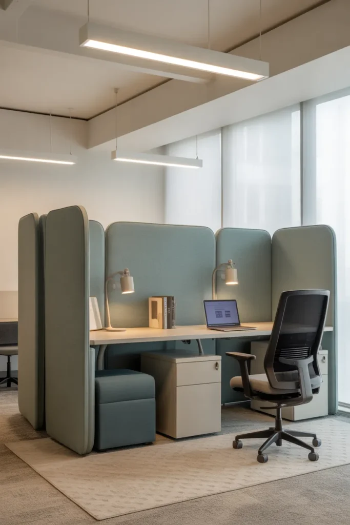 Sound-Reducing Elements For A Quiet Workspace
