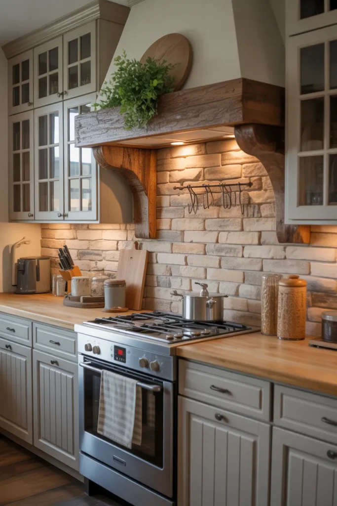 Rustic Stone Backsplash for Country Texture