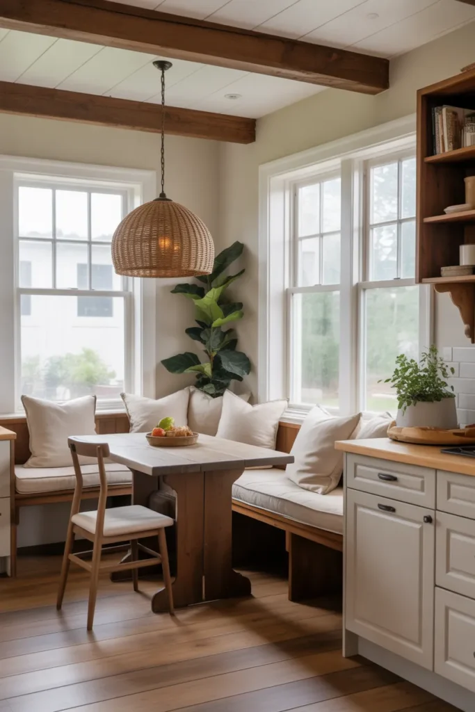 Cozy Breakfast Nook with Farmhouse Details