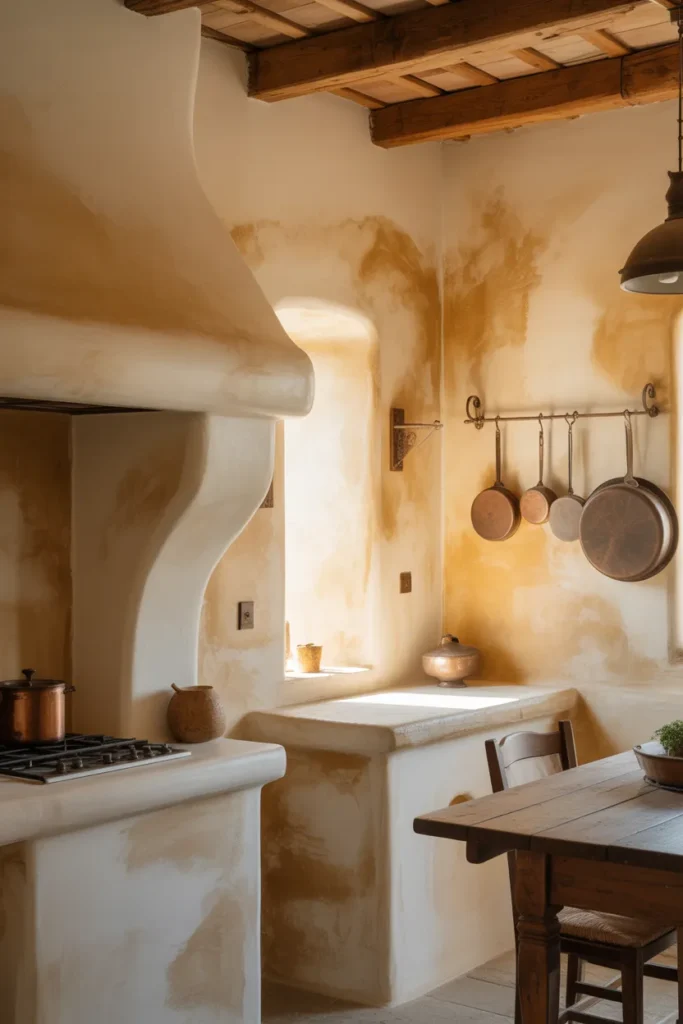 Textured Walls with Plaster or Limewash Finish