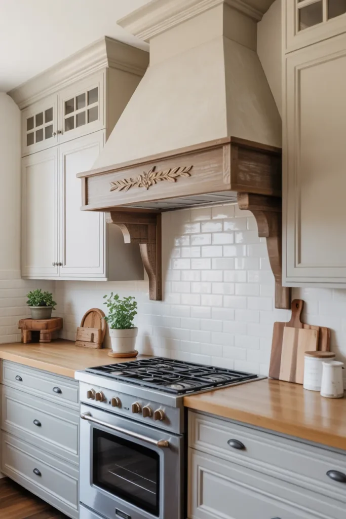 Statement Range Hood with Farmhouse Design