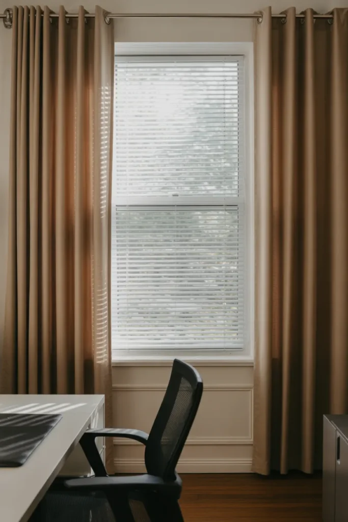Neutral Curtains Or Blinds For A Polished Finish