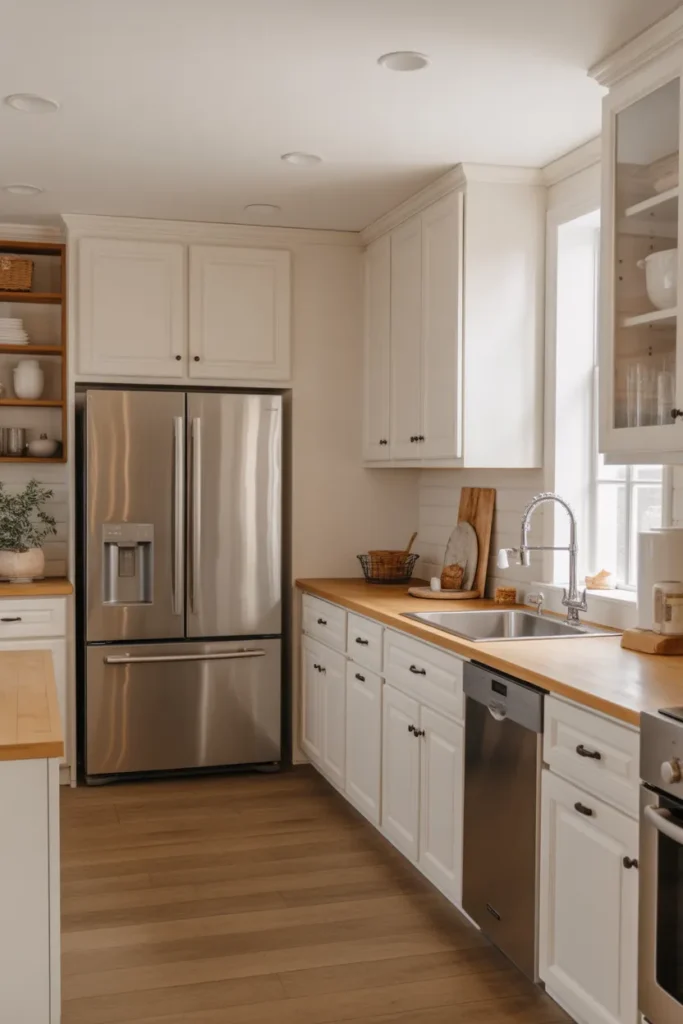 Integrated Appliances for a Clean Farmhouse Look