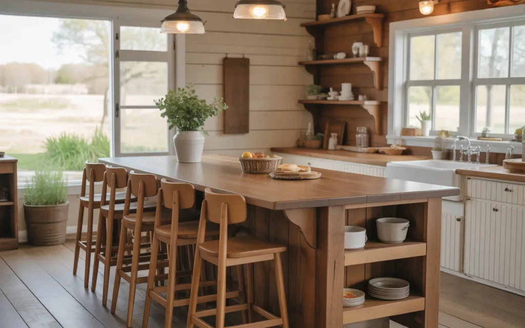 rustic farmhouse kitchen island ideas