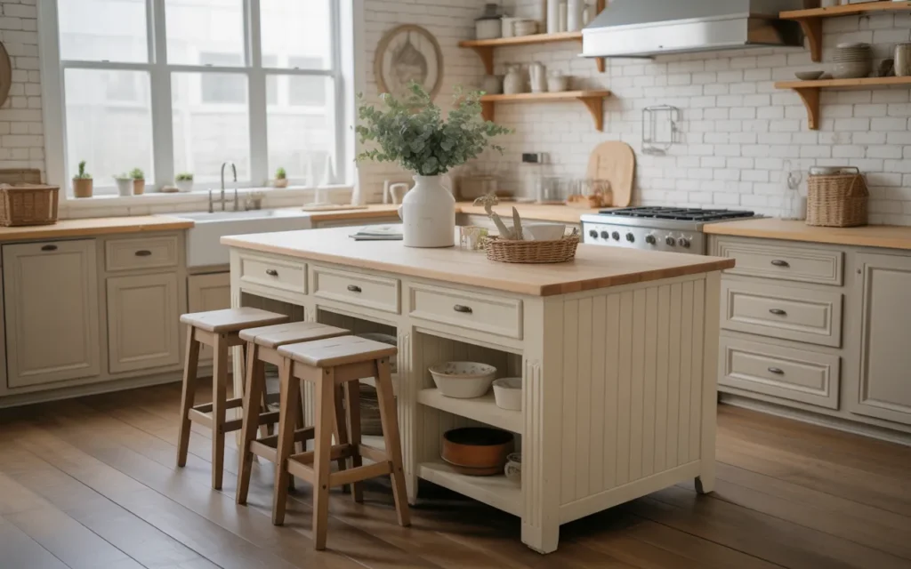 rustic farmhouse kitchen islands