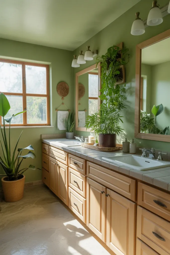 Industrial Style Shared Bathroom
