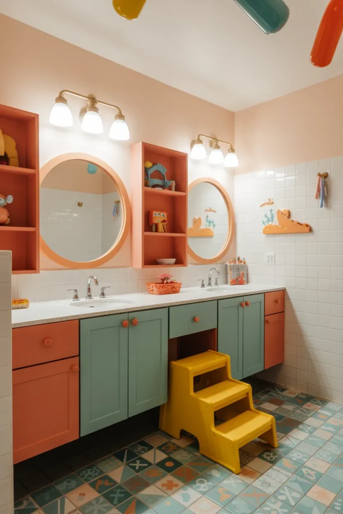 Nature-Inspired Green Bathroom