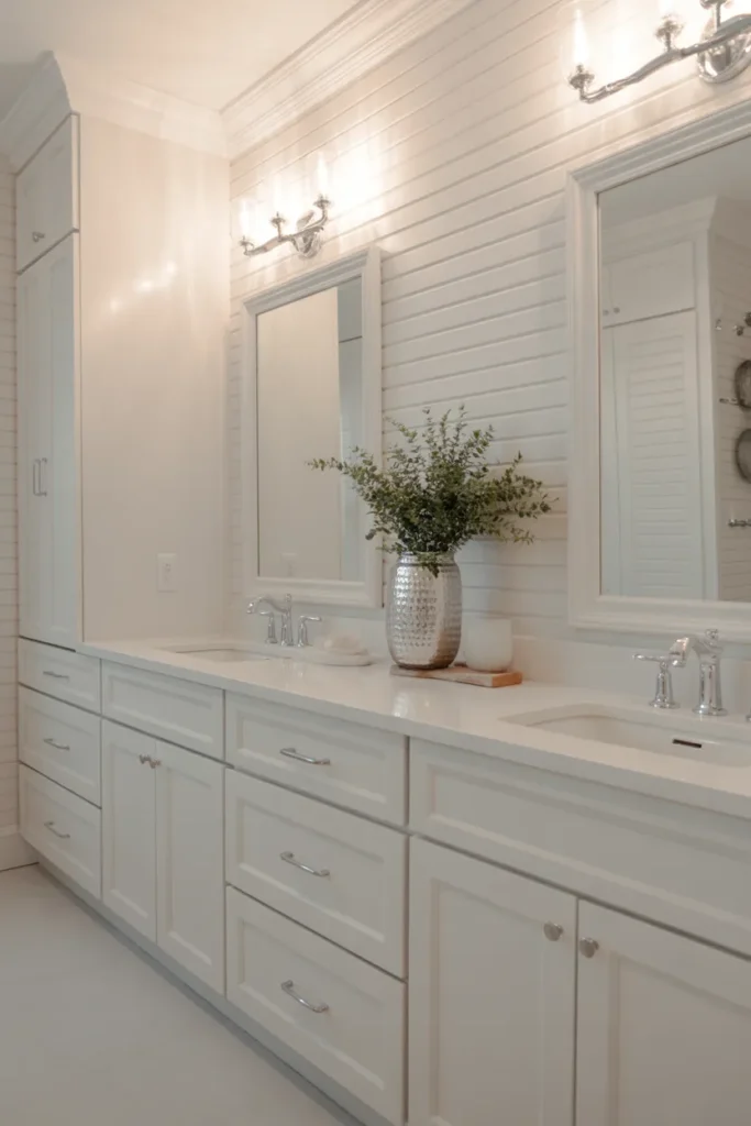 Elegant All-White Bathroom