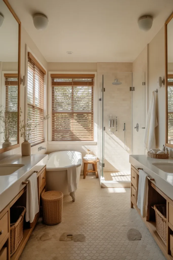 Spa Inspired Jack and Jill Bathroom Retreat