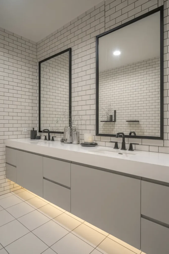 Modern Black and White Bathroom
