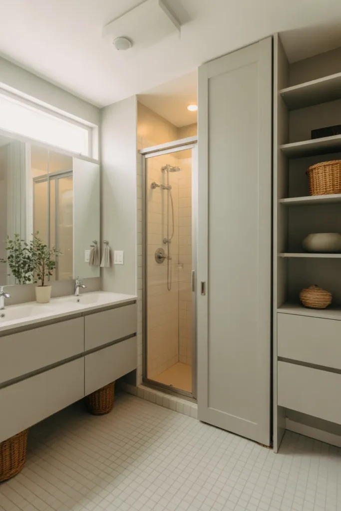 Small Space Jack and Jill Bathroom Layout