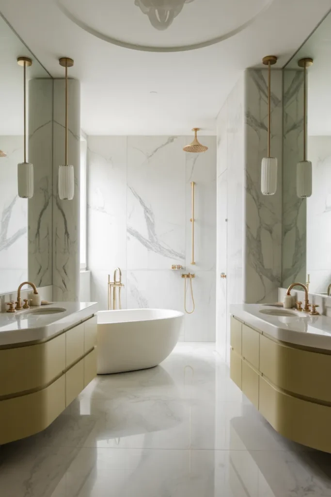 Luxury Marble Jack and Jill Bathroom
