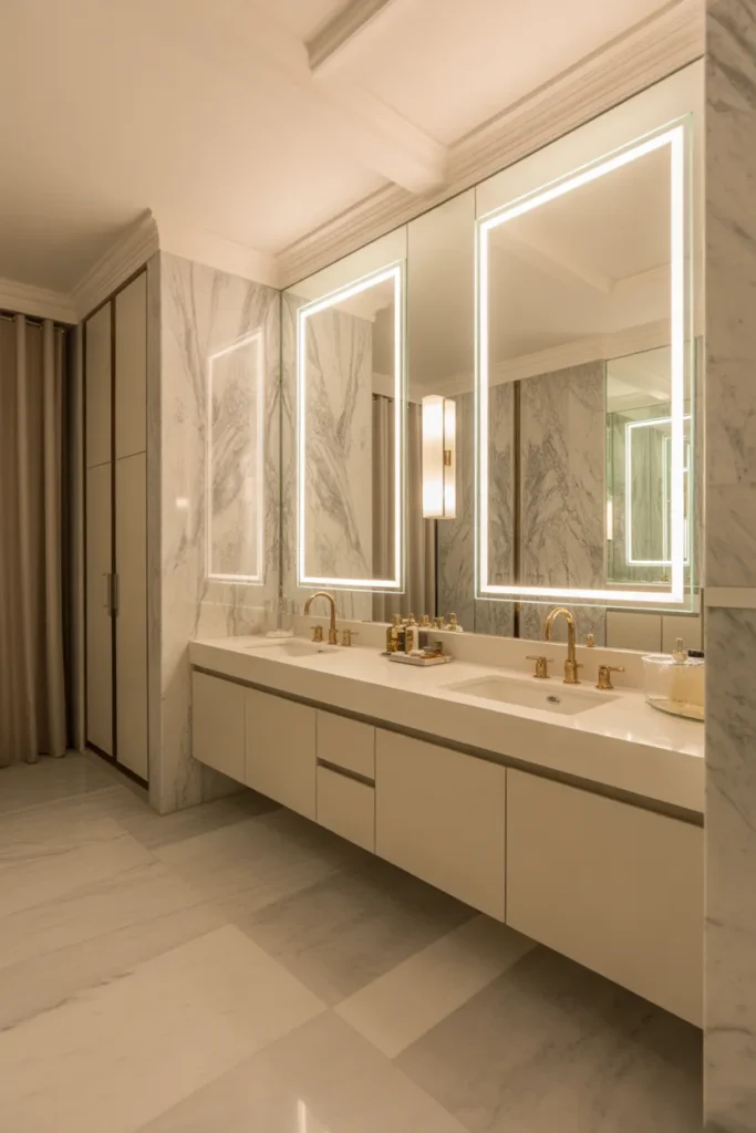 Luxury Marble Shared Bathroom