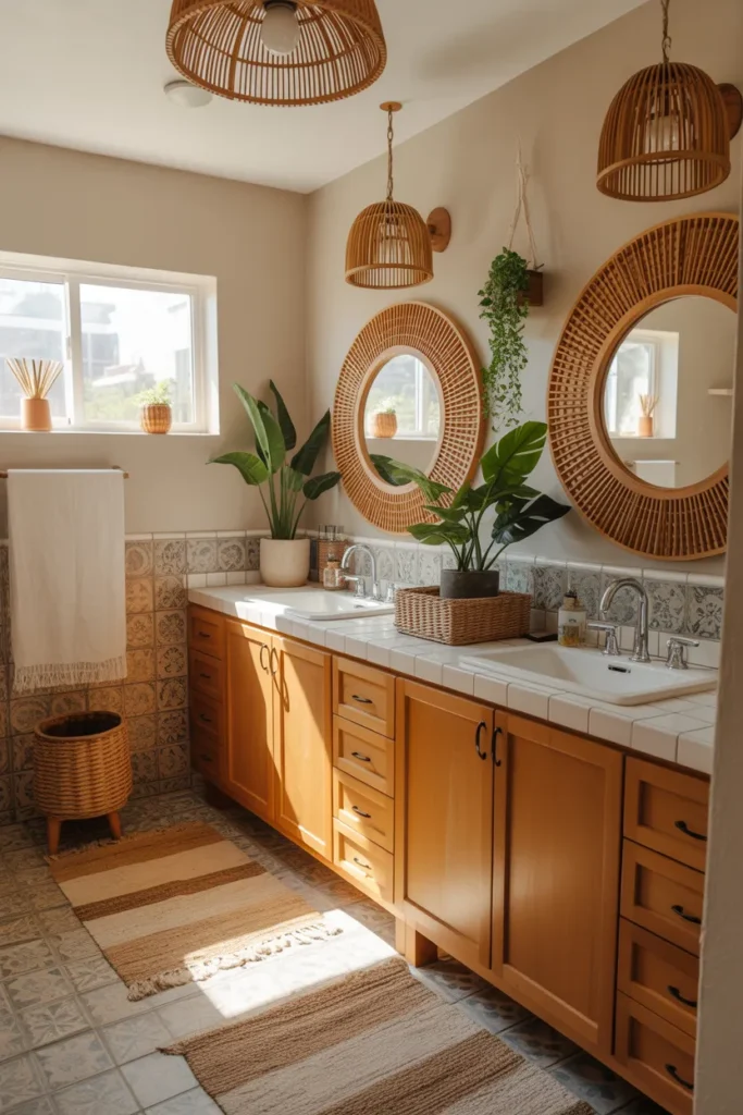 Boho Chic Jack and Jill Bathroom